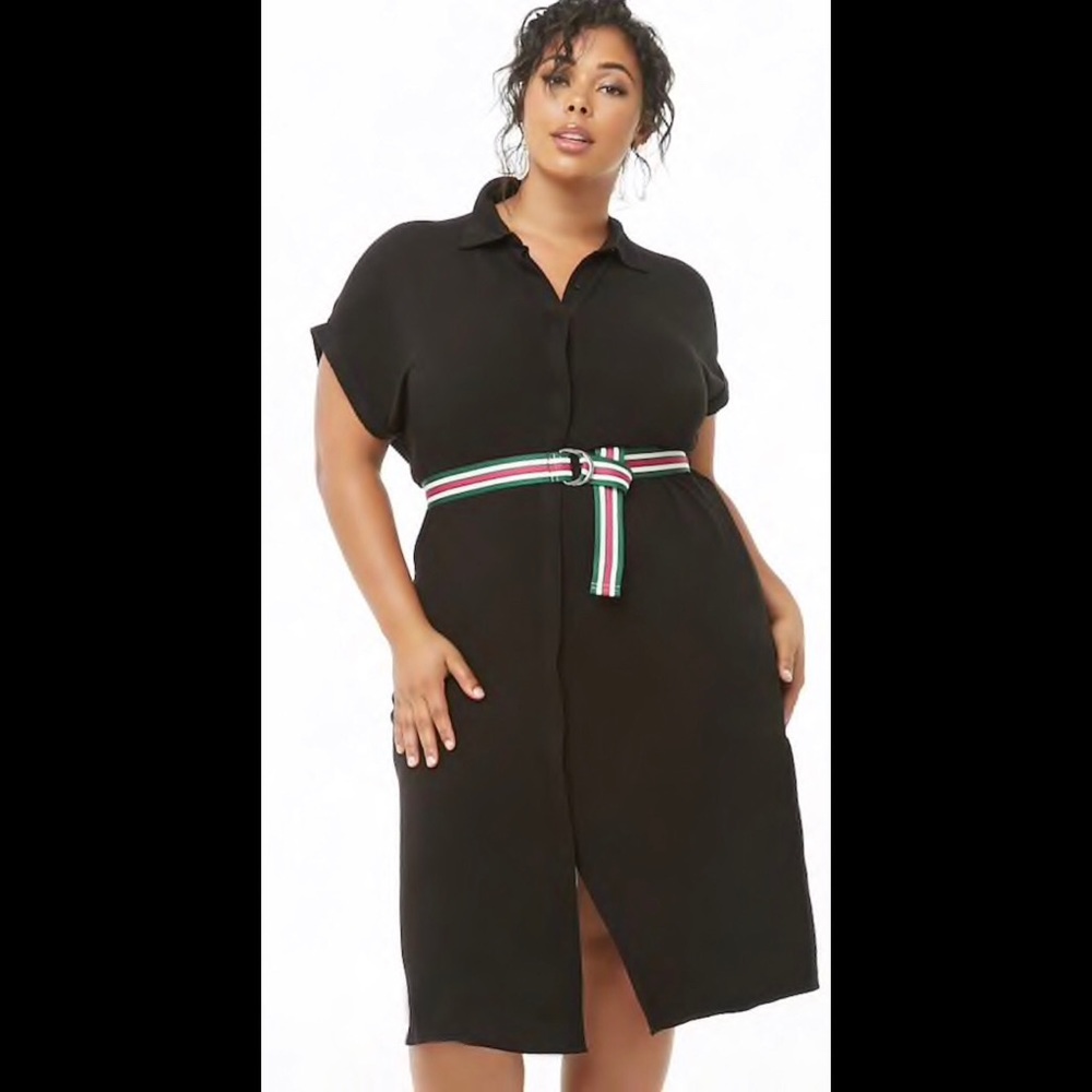 Forever 21 Plus Belted Shirt Dress